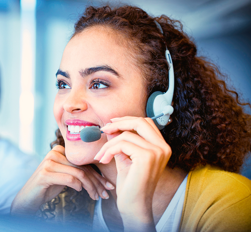 Customer service executive working at office cp-mih cover