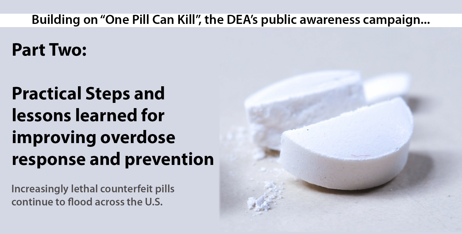 Building on one pill can kill P2 white Overdose Response and Prevention: New Three-Part Series. Part 2.