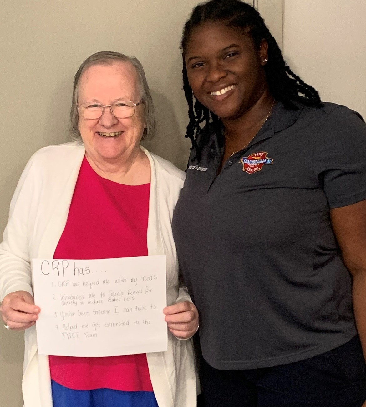Gainesville CRP client shares her gratitude