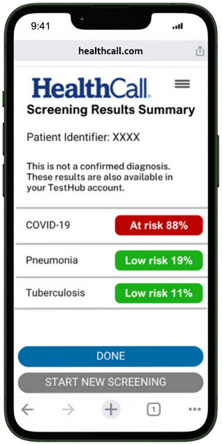 HealthCall BreathSense Screenshot Results